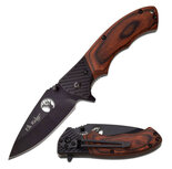 Elk Ridge G10 Zwart Hout  &amp; Metaal EDC Zakmes