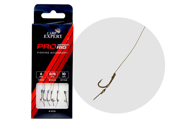 CARP EXPERT | PRO METHOD FEEDER | Haak 6 - Sting 10 | 6PCS