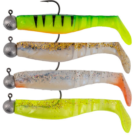 FISHUNTER | READY RIGGED SHADS | 8 cm - MIX - 4 pcs